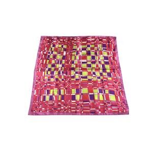 Pink Mod Scarf Sillook Japan Vintage Purple Retro Geometric Colorful Square